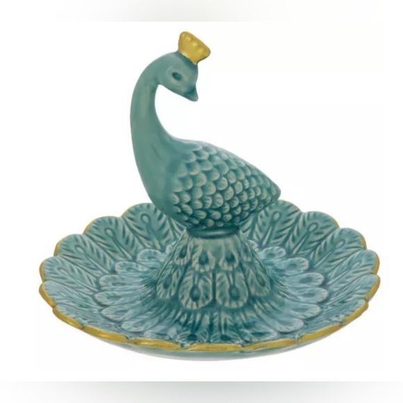Blue peacock ring dish - Picture 2 of 5